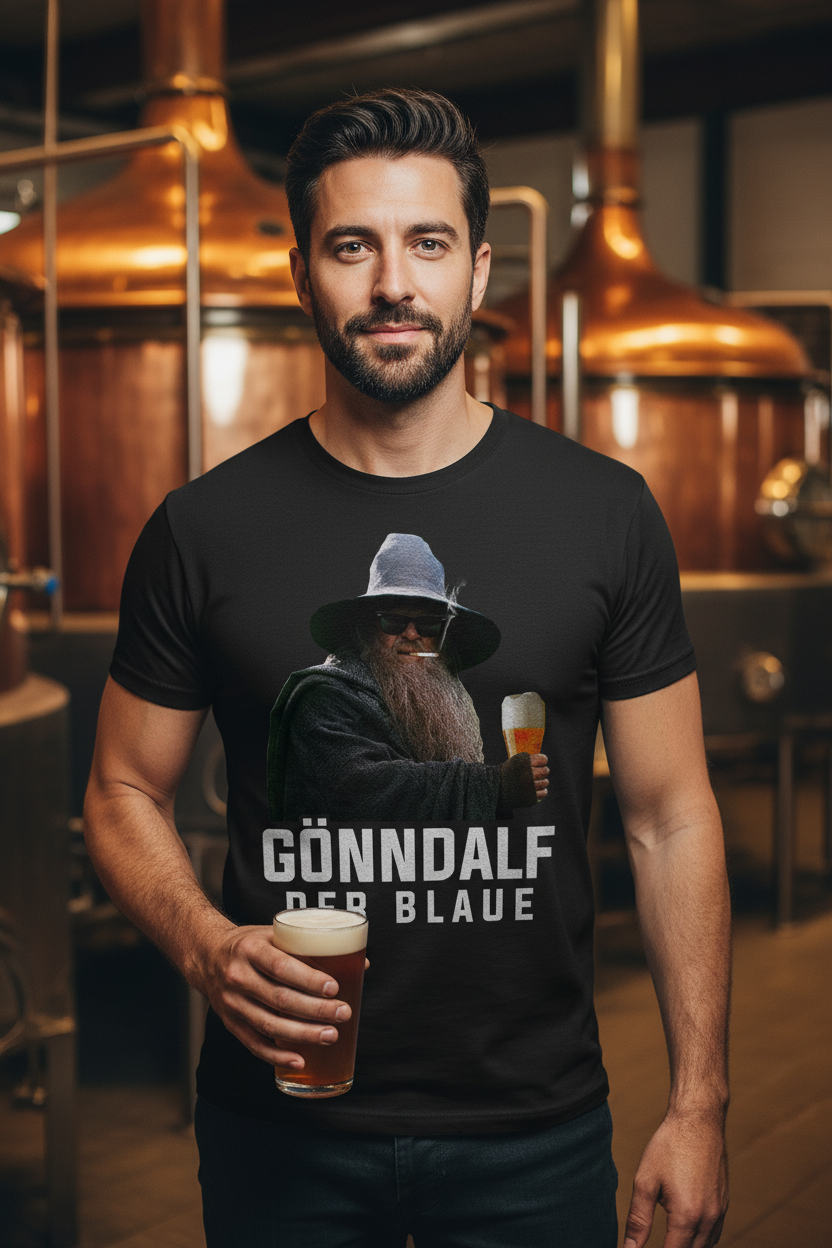 Gönndalf der Blaue T-Shirt Herren - Erwartet Meine Rückkehr - HDR Shirt