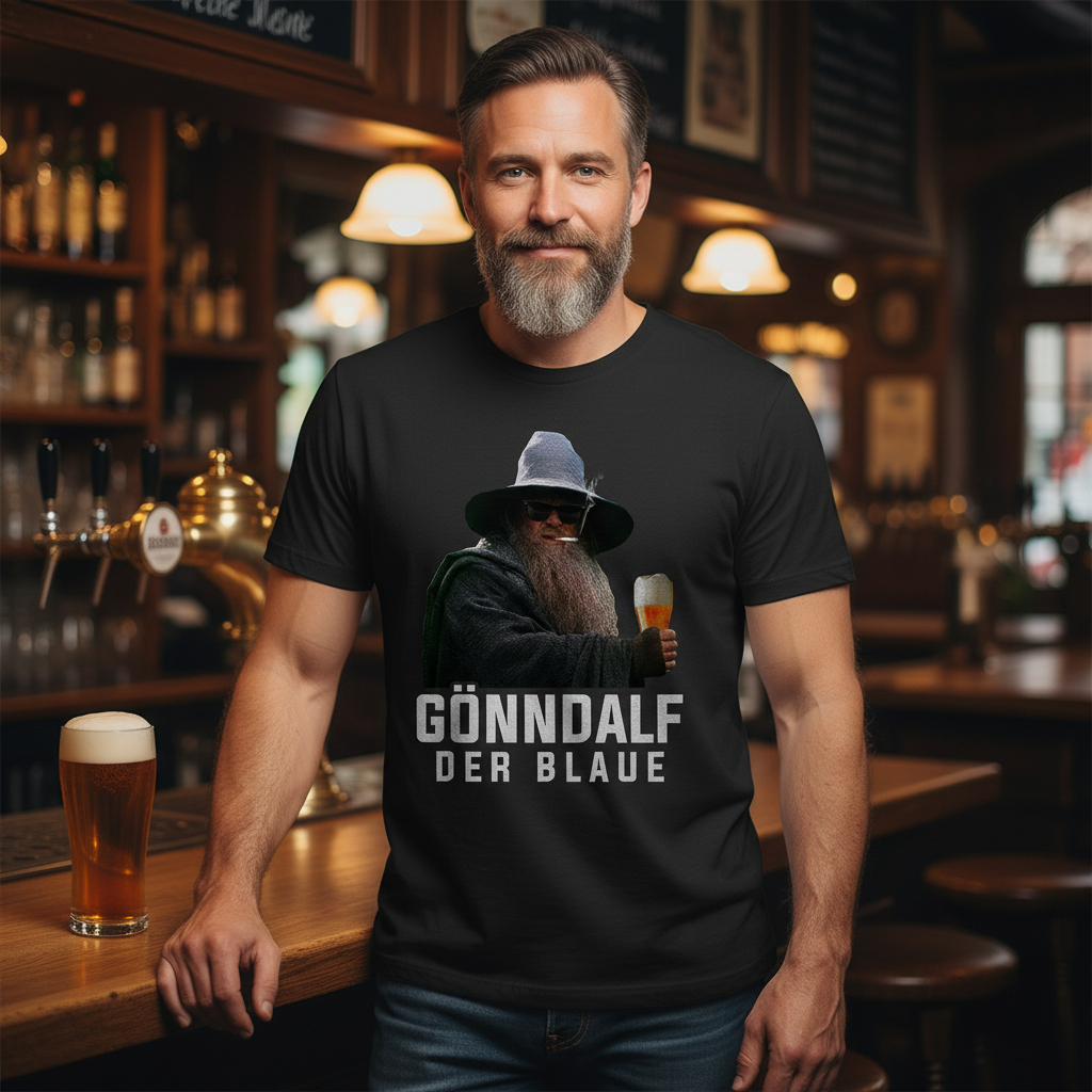 Gönndalf der Blaue T-Shirt Herren - Erwartet Meine Rückkehr - HDR Shirt
