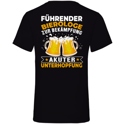 Führender Bierologe zur Bekämpfung akuter Unterhopfung - Herren V-Neck Shirt Black