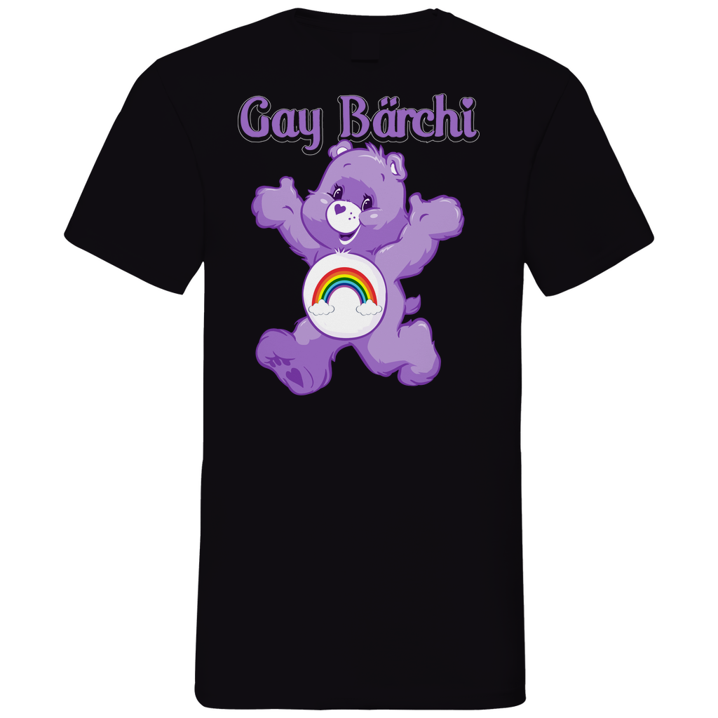 Gay Bärchi - Glücksbärchi - Herren V-Neck Shirt Black