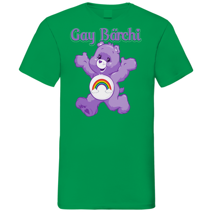 Gay Bärchi - Glücksbärchi - Herren V-Neck Shirt Kelly Green