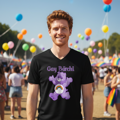 Gay Bärchi - Glücksbärchi - Herren V-Neck Shirt
