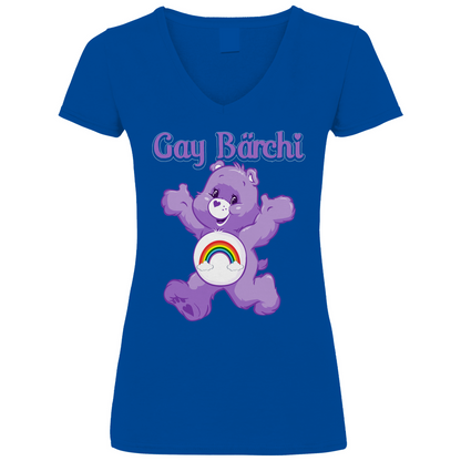 Gay Bärchi - Glücksbärchi - V-Neck Damenshirt Royal Blue M