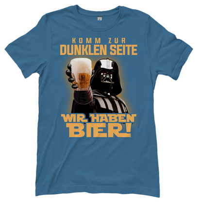 Komm zur dunklen Seite wir haben Bier Darth Vader - Damenshirt Stone Blue