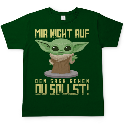 Mir nicht auf den Sack gehen du sollst Baby Yoda Grogu - Herren Shirt Bottle Green