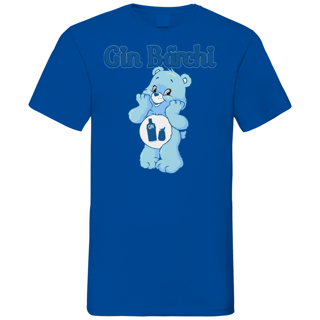 Gin Bärchi - Glücksbärchi - Herren V-Neck Shirt Royal Blue