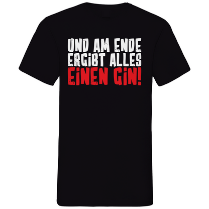 Und am Ende ergibt alles einen Gin! - Herren V-Neck Shirt Black