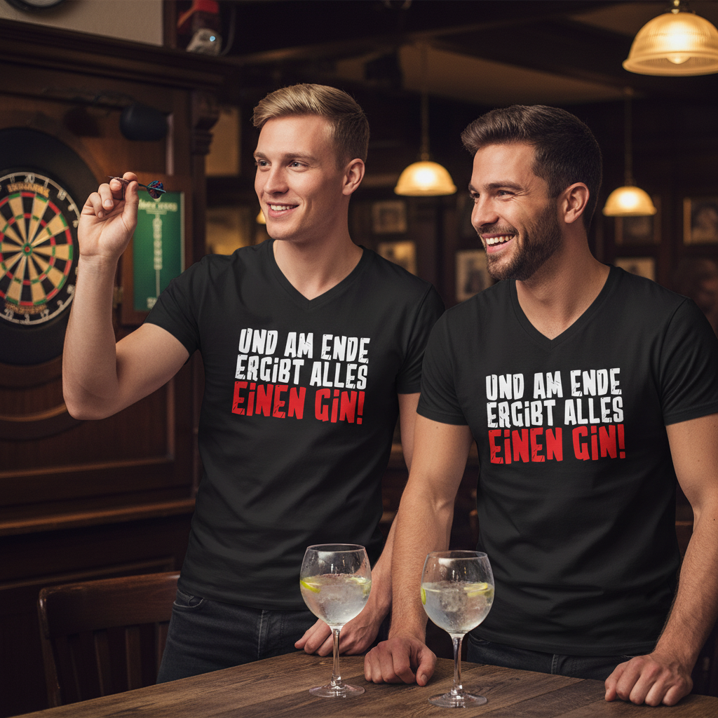 Und am Ende ergibt alles einen Gin! - Herren V-Neck Shirt