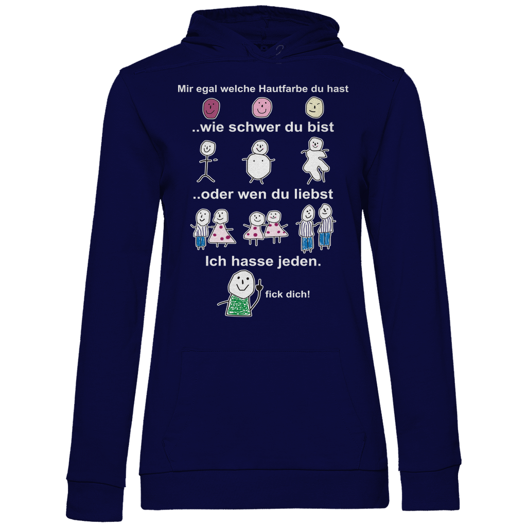 Mir egal welche Hautfarbe du hast - Damen Hoodie Navy Blue
