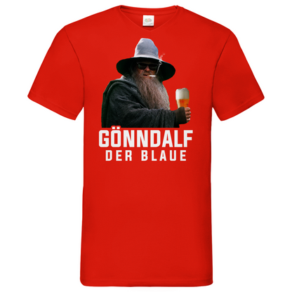 Gönndalf´s Rückkehr - Beidseitiger Druck - Herren V-Neck Shirt Red
