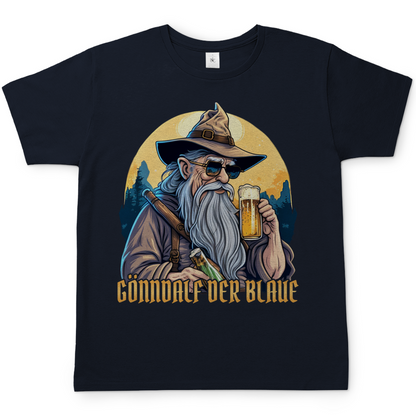 Gönndalf der Blaue Gandalf Toon - Beidseitiger Druck - Herren Shirt Navy