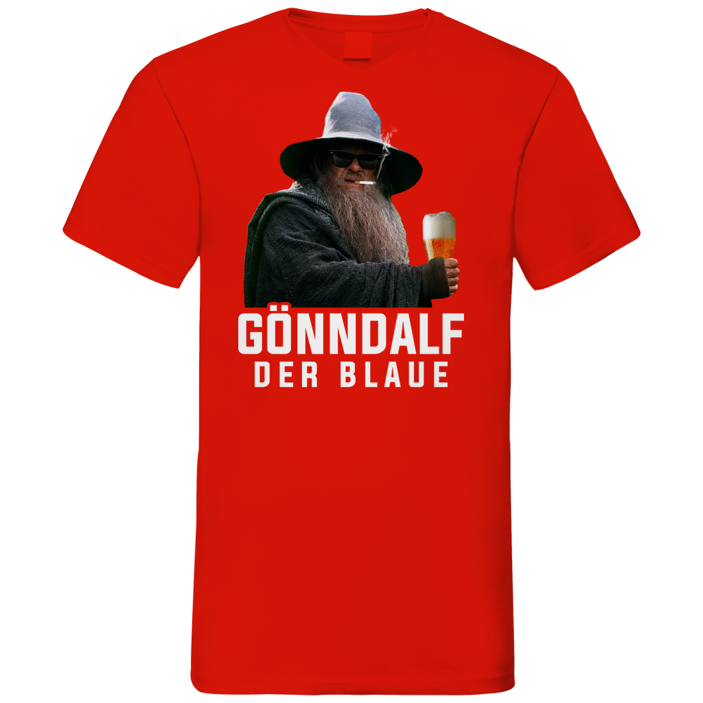 Gönndalf der Blaue - Herren V-Neck Shirt Red