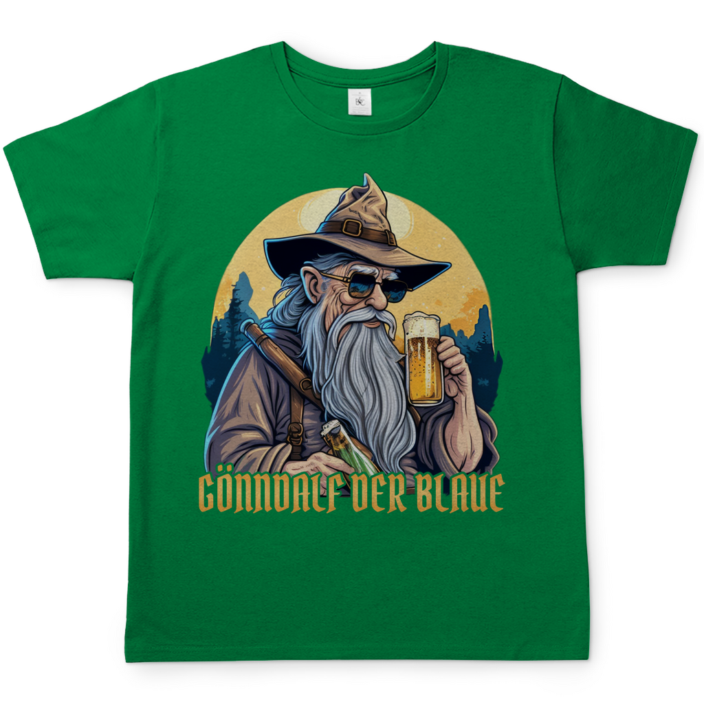 Gönndalf der Blaue Gandalf Toon - Beidseitiger Druck - Herren Shirt Kelly Green