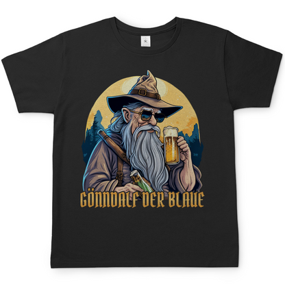 Gönndalf der Blaue Gandalf Toon - Beidseitiger Druck - Herren Shirt Black