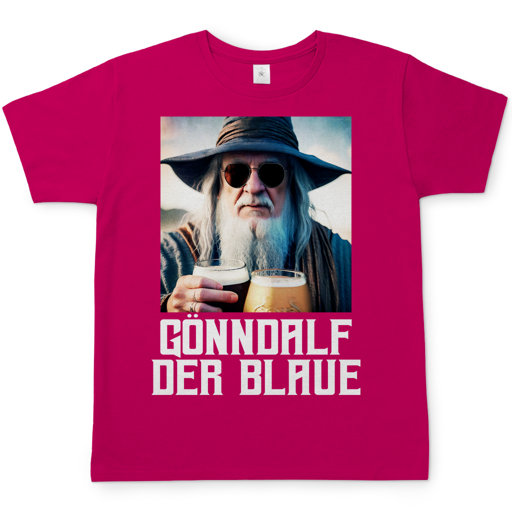 Gönndalf der Blaue Real - Beidseitiger Druck - Herren Shirt Sorbet