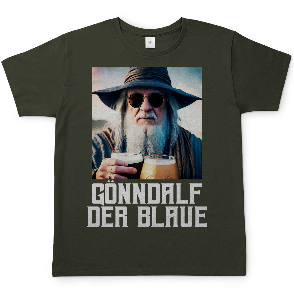 Gönndalf der Blaue Real - Beidseitiger Druck - Herren Shirt Urban Khaki