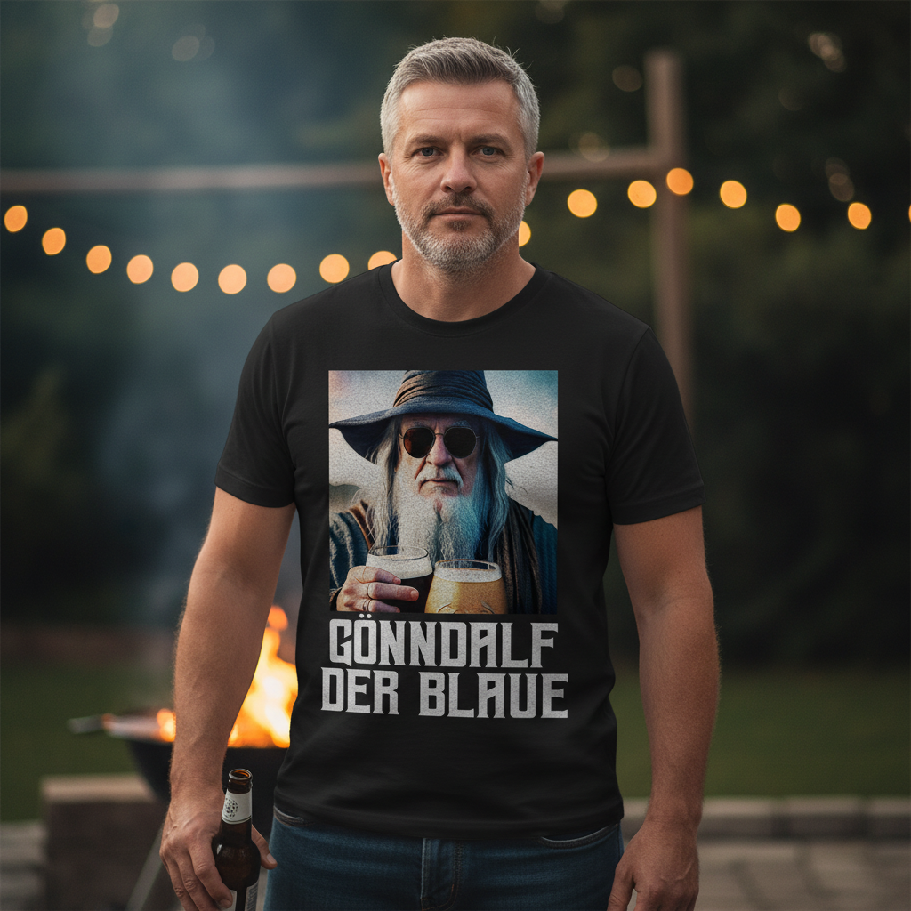 Gönndalf der Blaue Real - Beidseitiger Druck - Herren Shirt