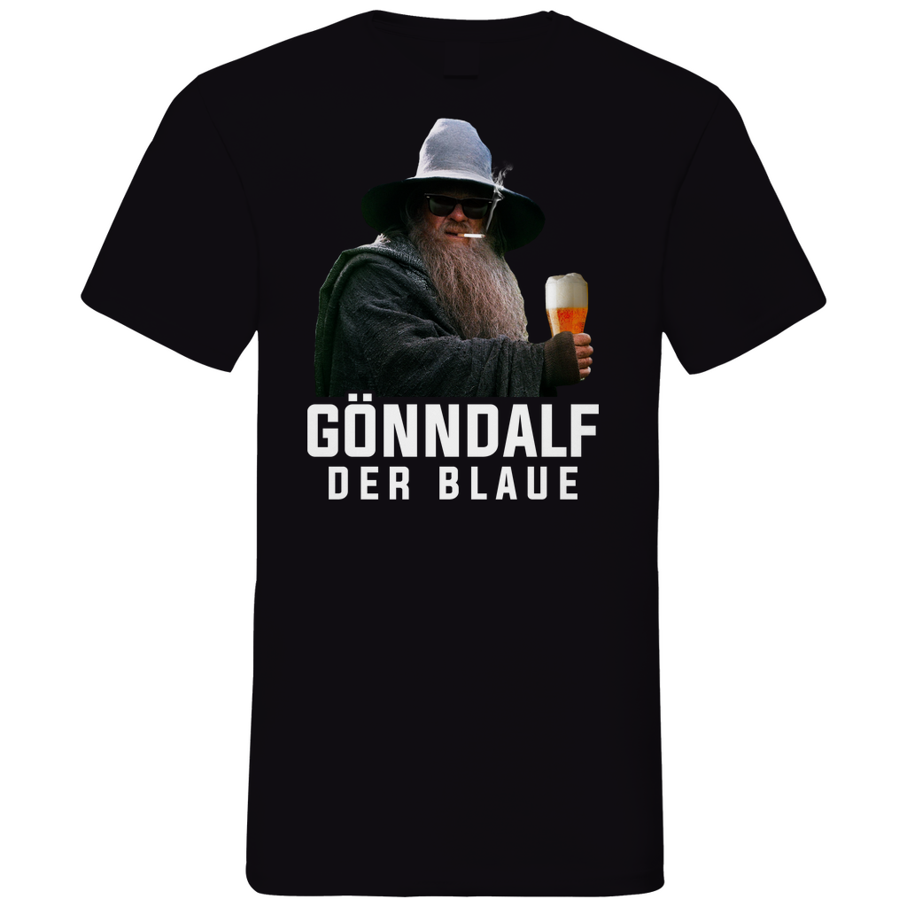 Gönndalf der Blaue - Herren V-Neck Shirt Black