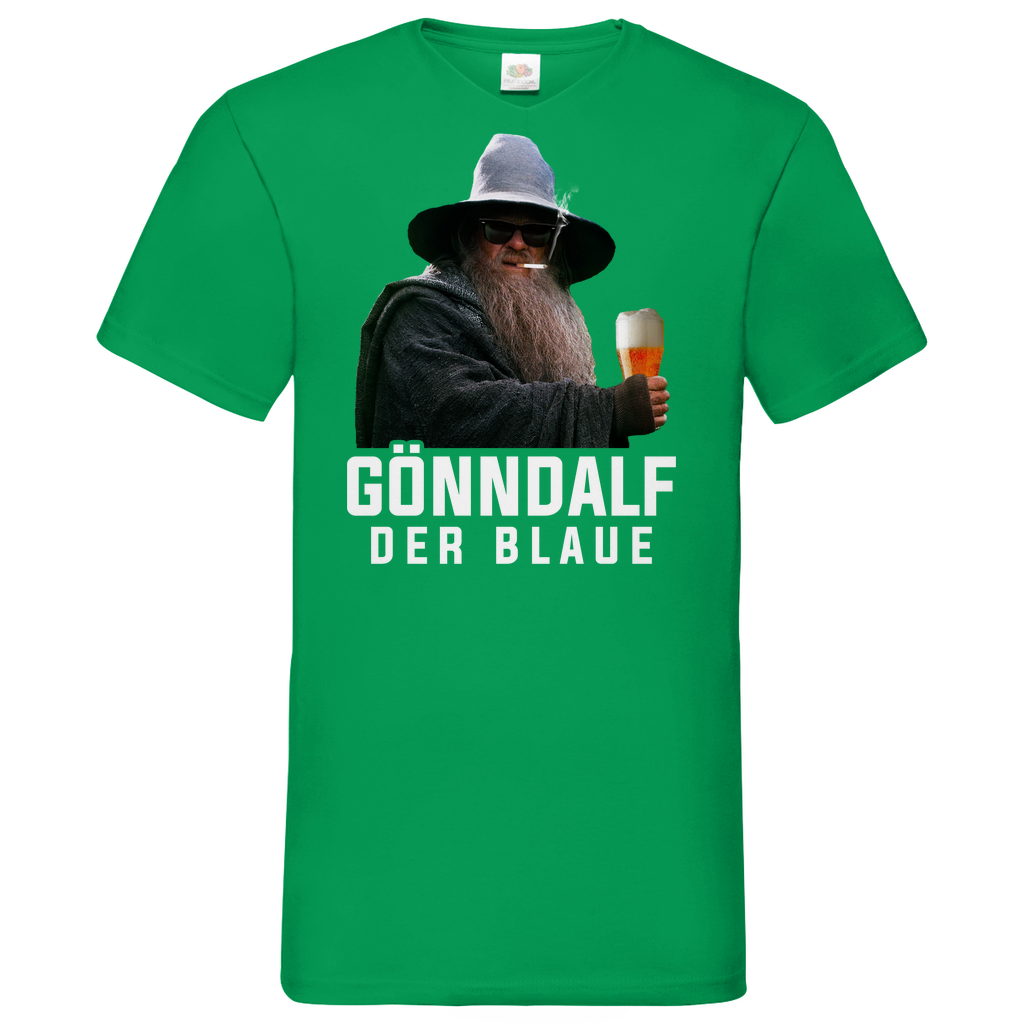 Gönndalf´s Rückkehr - Beidseitiger Druck - Herren V-Neck Shirt Kelly Green