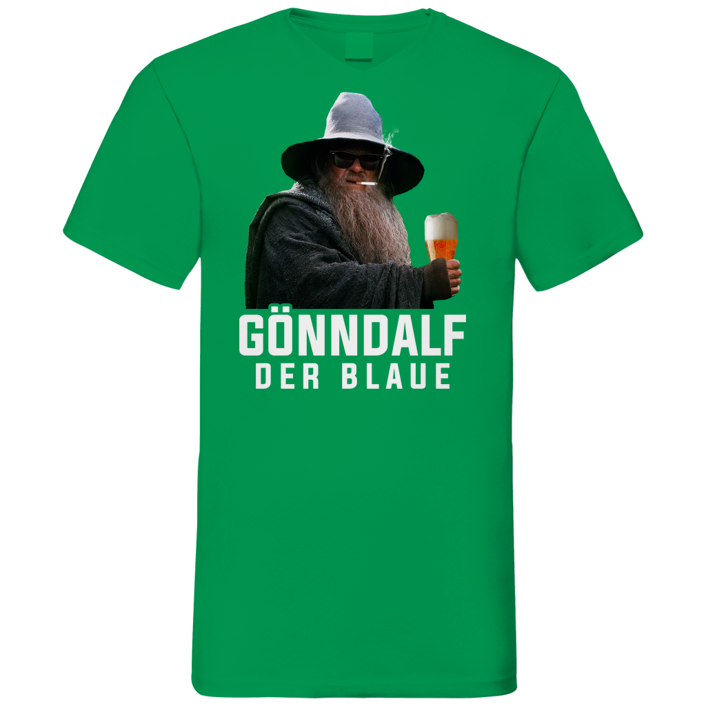Gönndalf der Blaue - Herren V-Neck Shirt Kelly Green