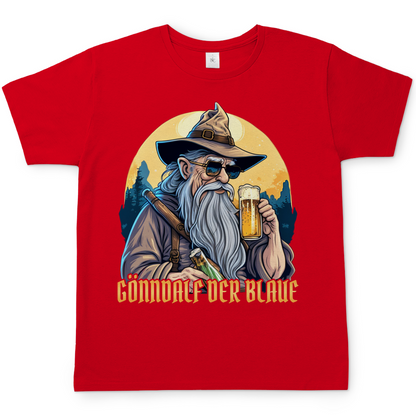 Gönndalf der Blaue Gandalf Toon - Beidseitiger Druck - Herren Shirt Red