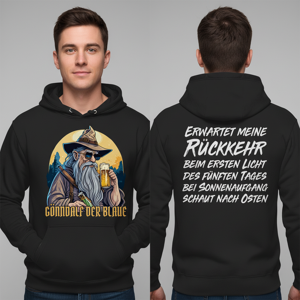 Gönndalf der Blaue Gandalf Toon - Beidseitiger Druck - Unisex Hoodie