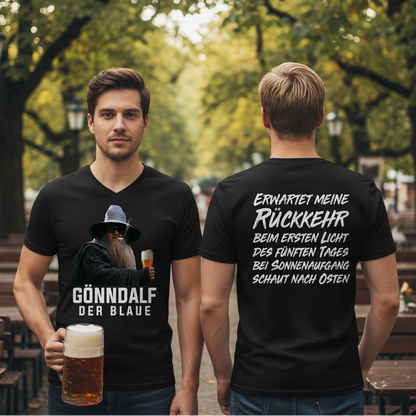 Gönndalf´s Rückkehr - Beidseitiger Druck - Herren V-Neck Shirt