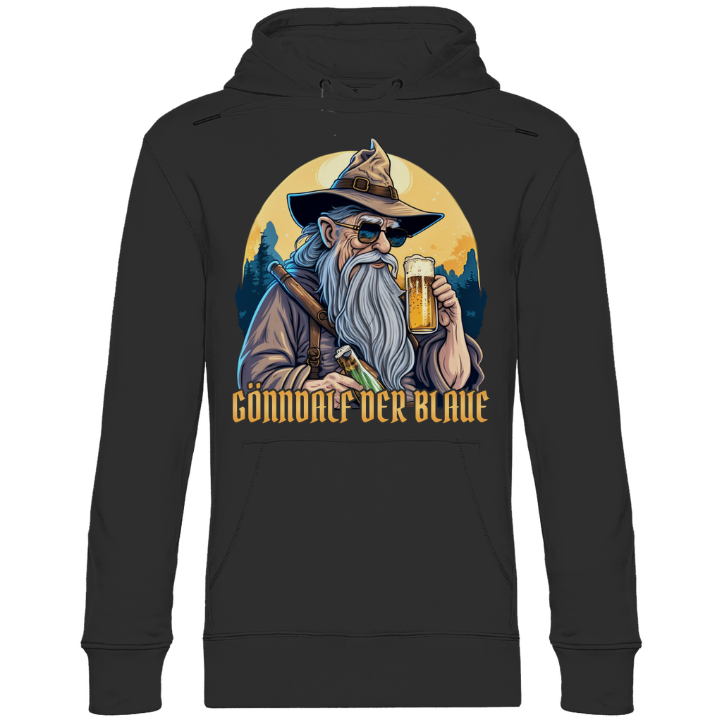 Gönndalf der Blaue Gandalf Toon - Beidseitiger Druck - Unisex Hoodie Black