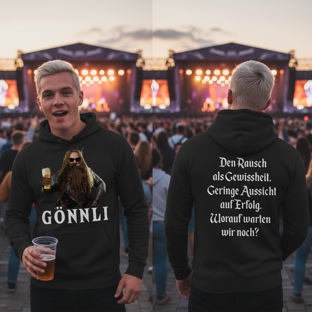 Gönnli Gimli der Herr der Ringe - Beidseitiger Druck - Unisex Hoodie