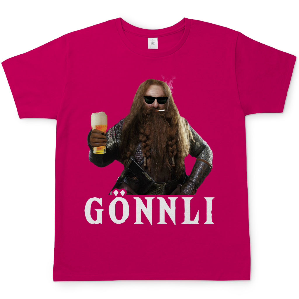 Gönnli Gimli der Herr der Ringe - Beidseitiger Druck - Herren Shirt Sorbet