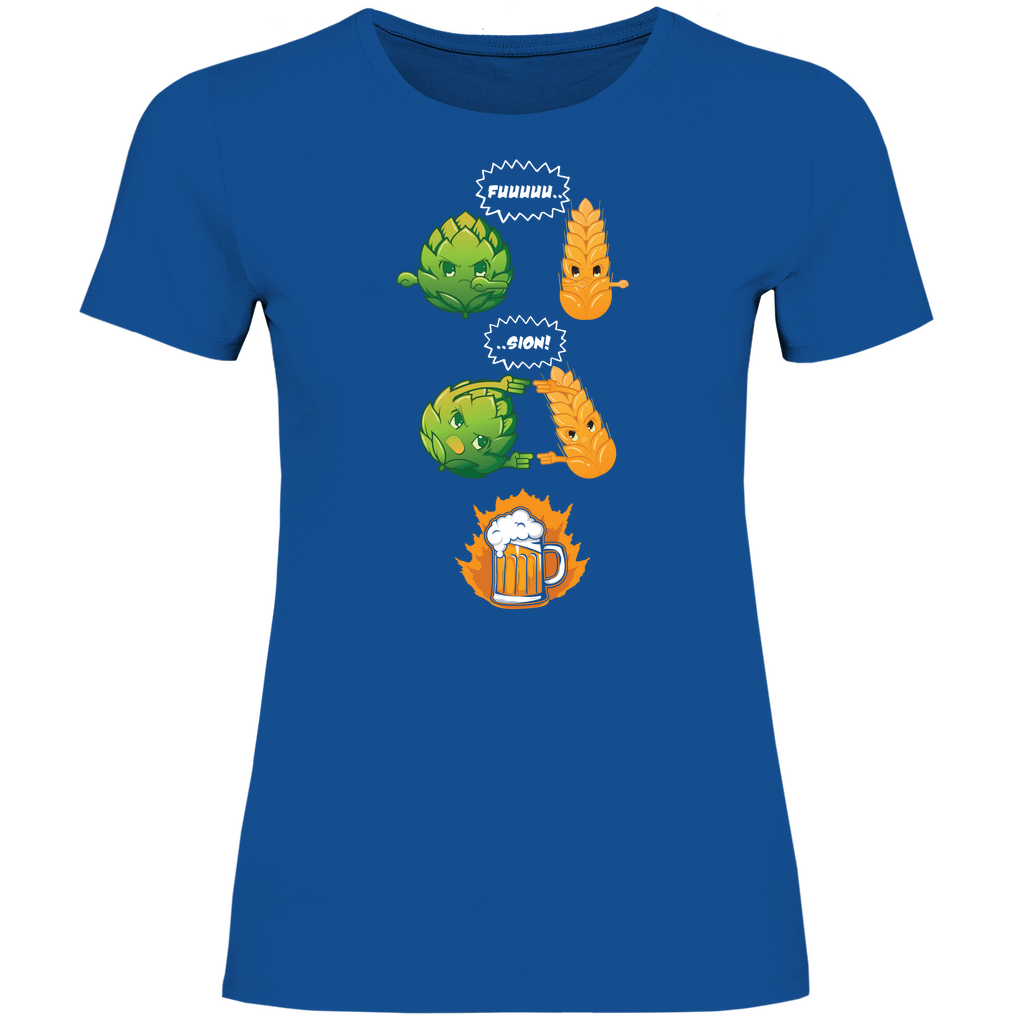 Bier Fusion - Damenshirt Royal Blue