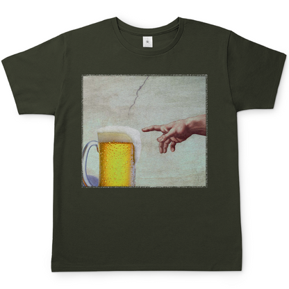Gottes Hand mit Bier - Herren Shirt Urban Khaki