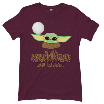 Der Knuffigkeit widerstehen du musst - Baby Yoda Grogu - Damenshirt Burgundy