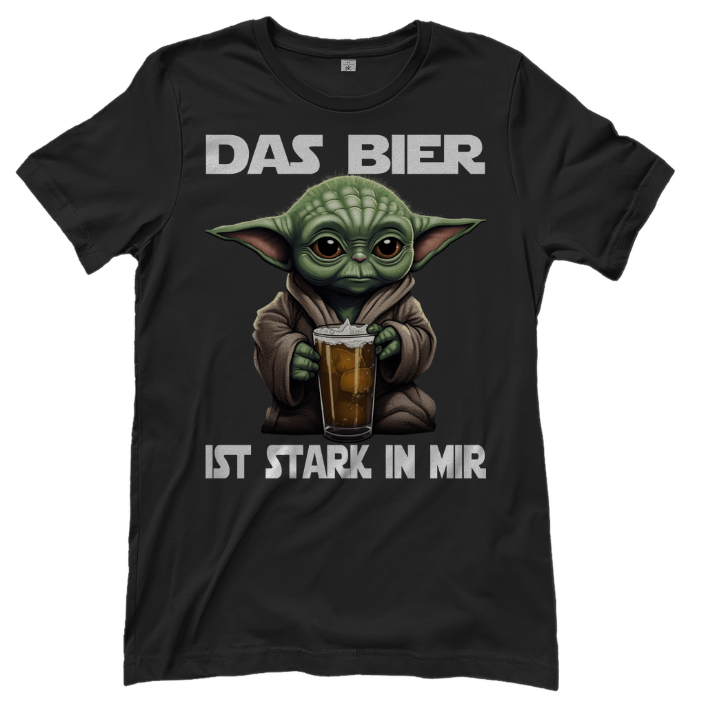Das Bier ist stark in mir - Baby Yoda Grogu - Damenshirt Black