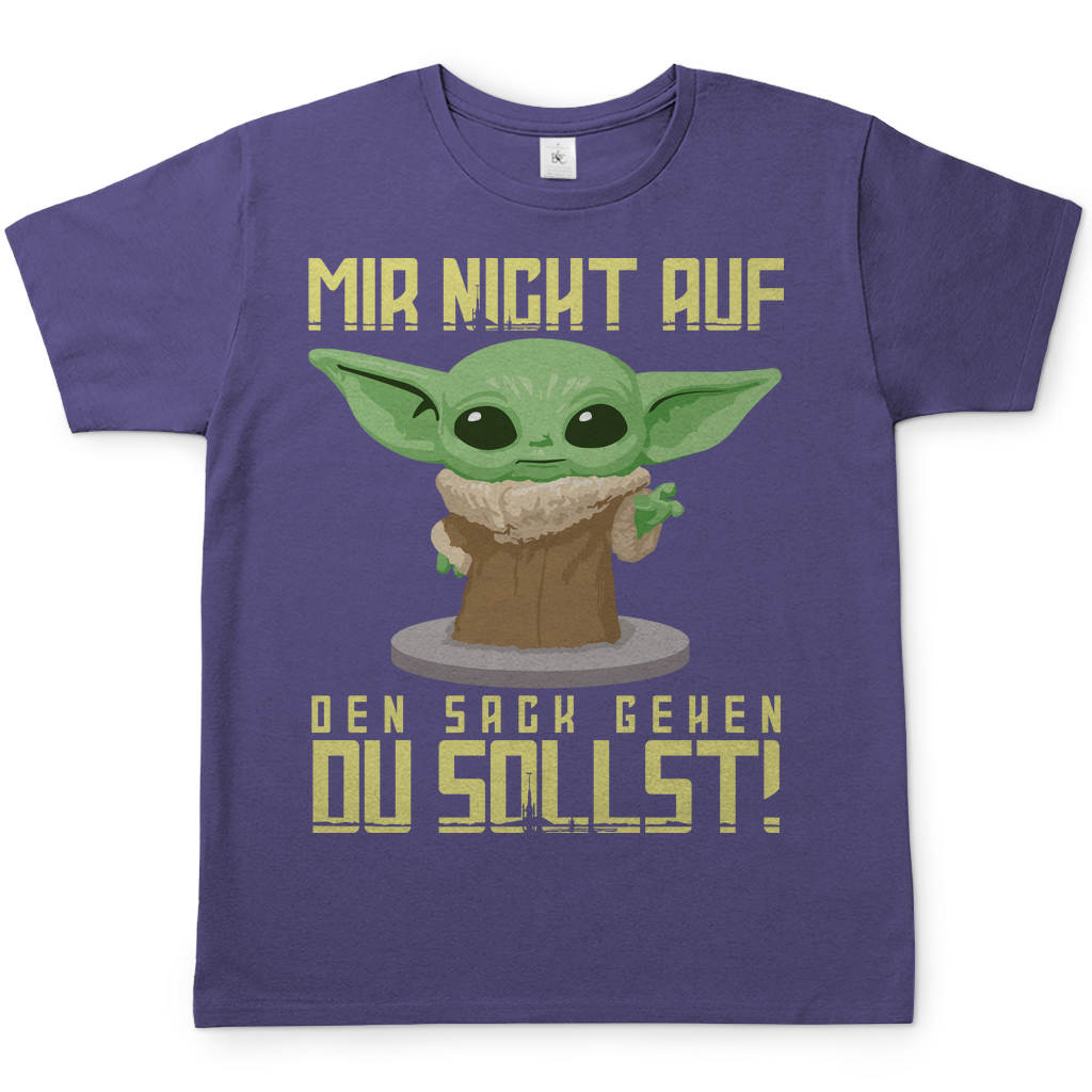 Mir nicht auf den Sack gehen du sollst Baby Yoda Grogu - Herren Shirt Millennial Lilac