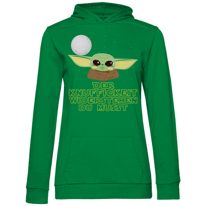 Knuffigkeit widerstehen - Baby Yoda Grogu - Damen Hoodie Kelly Green