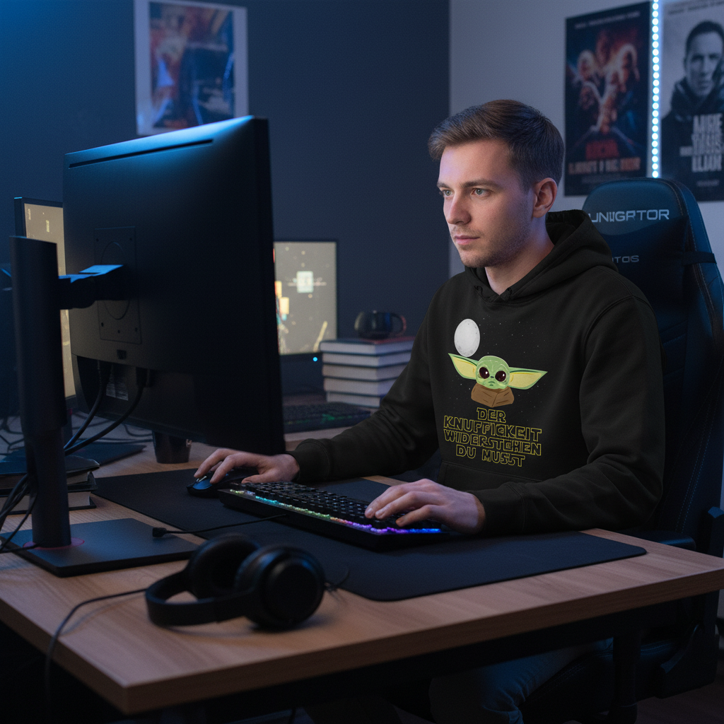 Knuffigkeit widerstehen - Baby Yoda Grogu - Unisex Hoodie