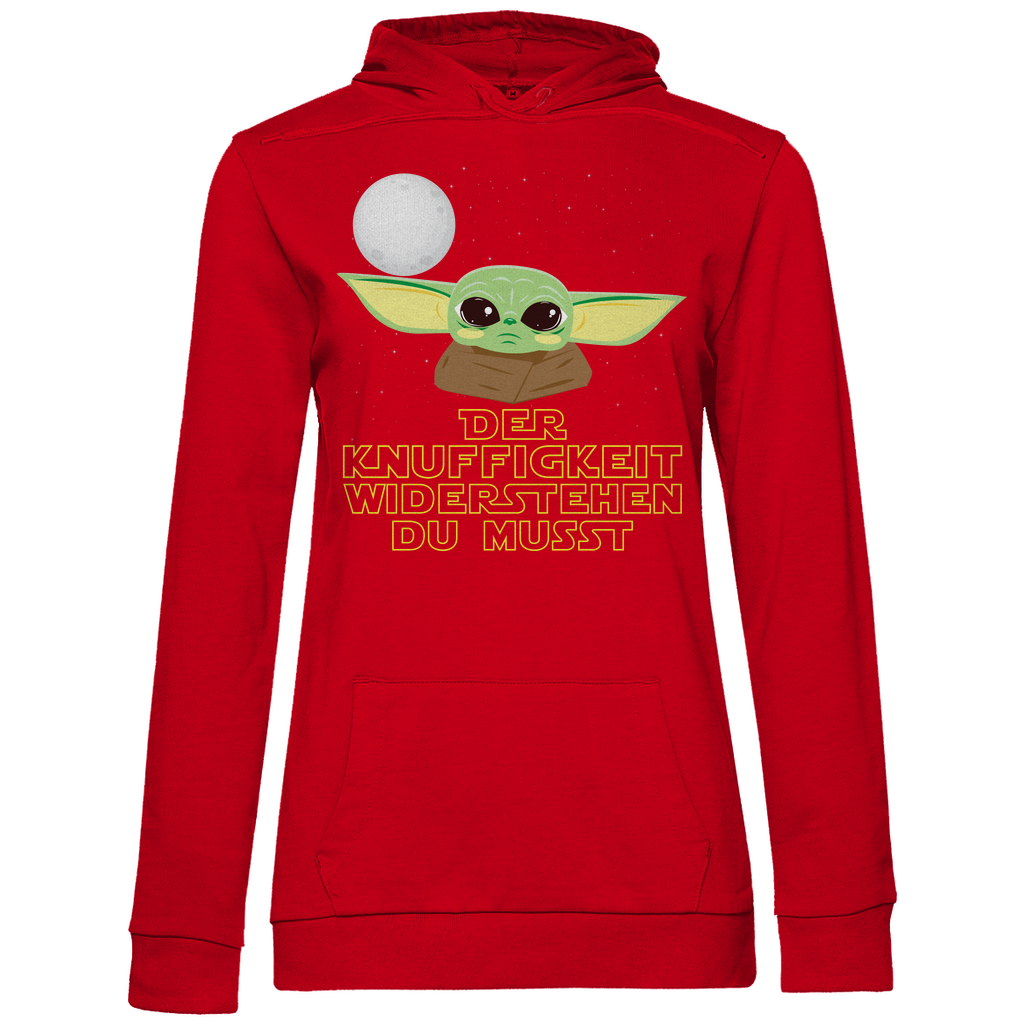 Knuffigkeit widerstehen - Baby Yoda Grogu - Damen Hoodie Red