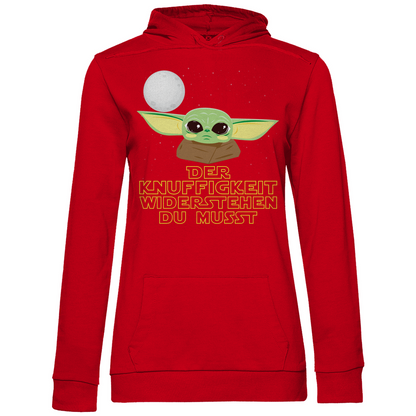 Knuffigkeit widerstehen - Baby Yoda Grogu - Damen Hoodie Red