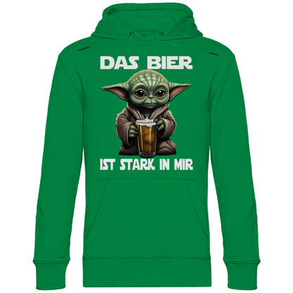 Das Bier ist stark in mir - Baby Yoda Grogu - Unisex Hoodie Kelly Green
