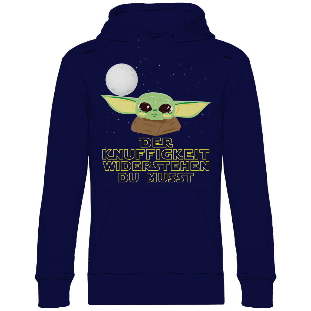 Knuffigkeit widerstehen - Baby Yoda Grogu - Unisex Hoodie Navy Blue
