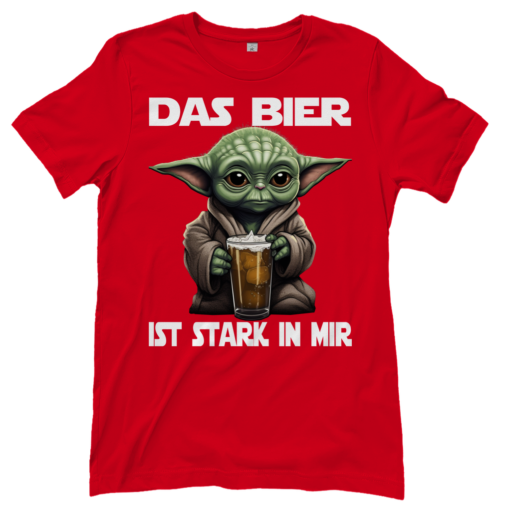 Das Bier ist stark in mir - Baby Yoda Grogu - Damenshirt Red