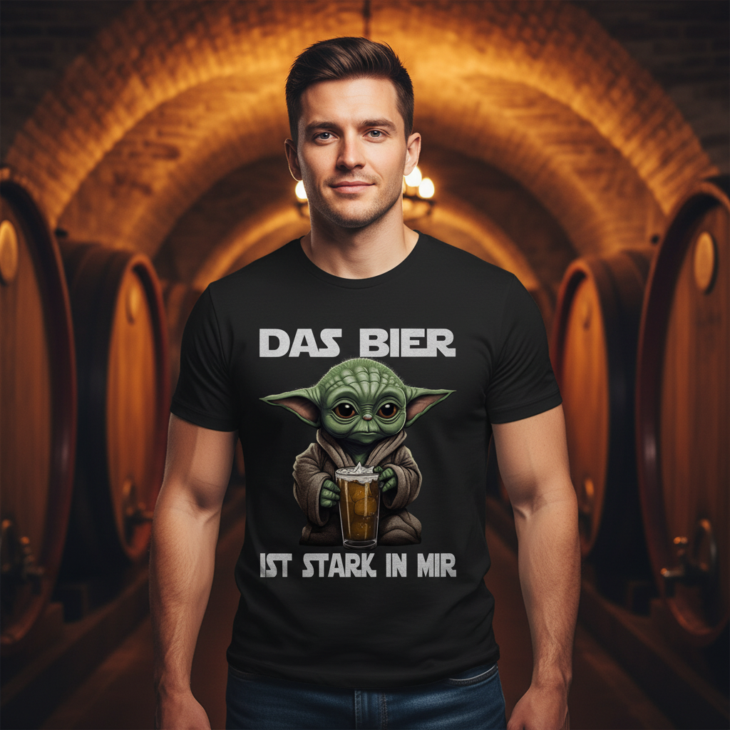 Das Bier ist stark in mir - Baby Yoda Grogu - Herren Shirt