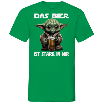Das Bier ist stark in mir - Baby Yoda Grogu - Herren V-Neck Shirt Kelly Green