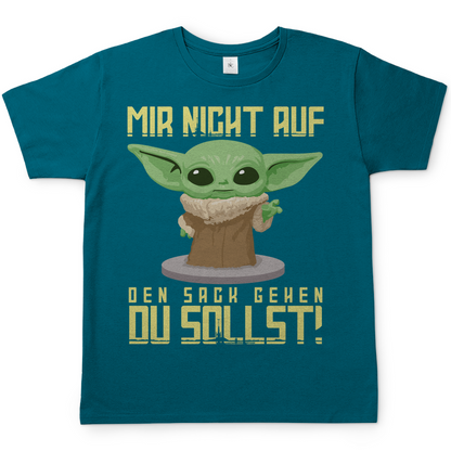 Mir nicht auf den Sack gehen du sollst Baby Yoda Grogu - Herren Shirt Diva Blue
