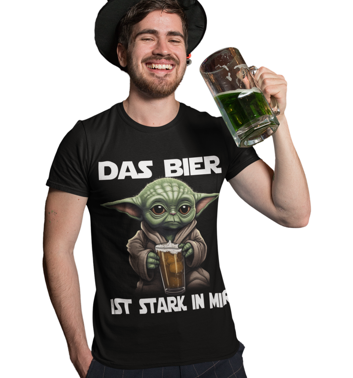 Das Bier ist stark in mir - Baby Yoda Grogu - Herren Shirt