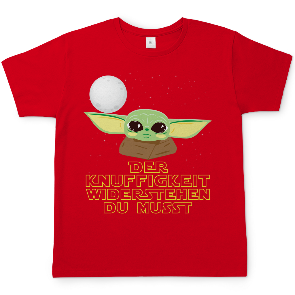 Der Knuffigkeit widerstehen du musst - Baby Yoda Grogu - Herren Shirt Red