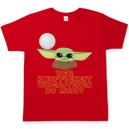Der Knuffigkeit widerstehen du musst - Baby Yoda Grogu - Herren Shirt Red