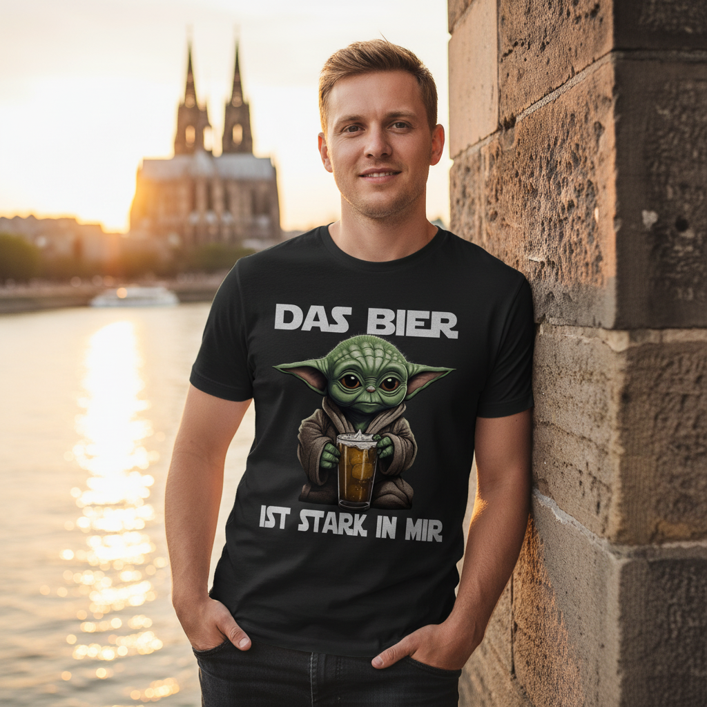 Das Bier ist stark in mir - Baby Yoda Grogu - Herren Shirt