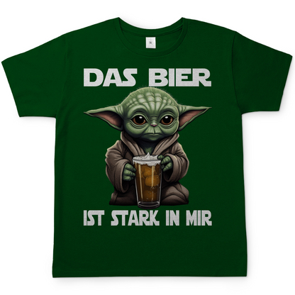 Das Bier ist stark in mir - Baby Yoda Grogu - Herren Shirt Bottle Green